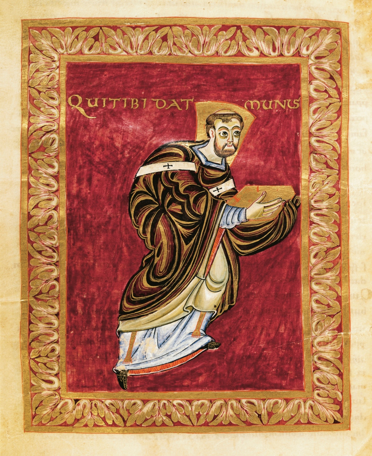 Miniatur aus dem sogenannten Egbert-Psalter, um 980 (Primizbild zur Priesterweihe von Dr. Wolfgang Picken, 1993)