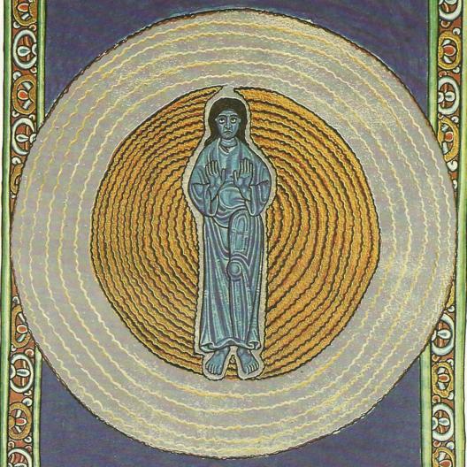 Hildegardis-Codex, Die wahre Dreiheit in der wahren Einheit, (1098-1178), Kopie in Benediktinerinnen-Abtei Eibingen