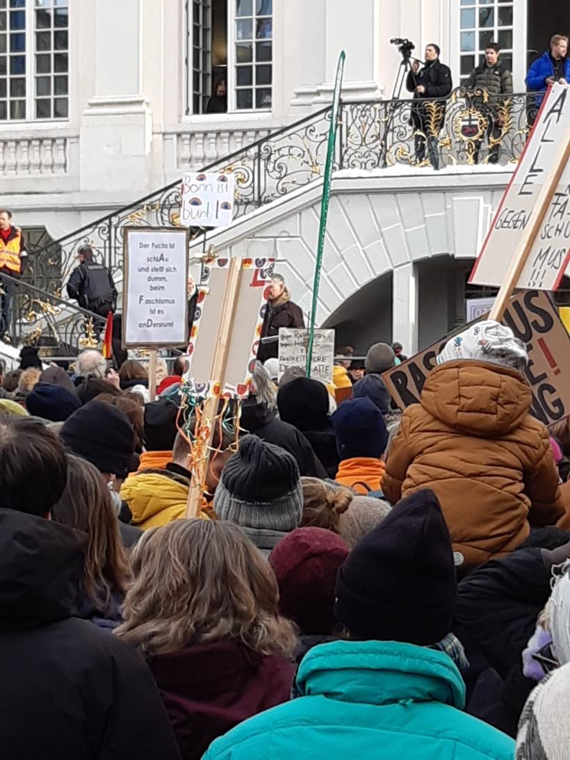 Kundgebung am 21. Januar 2024 auf dem Bonner Markt